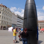 Timepiece and architecture, Svoboda Square, Brno