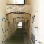 Arched passageways of Jewish Quarter, Trebic