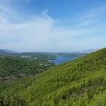 Bays of Hvar Island from the ridge drive