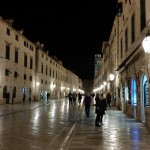 Durbrovnik's Stradun, at night