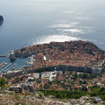 Walled Dubrovnik from on high