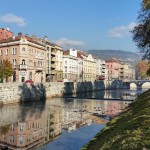 Afternoon along the Miljacka River, Sarajevo