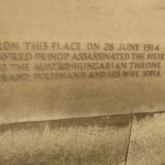 Plaque commemorating assassination of Archduke Franz Ferdinand, 1914