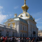 Queuing for palace tickets, Peterhof