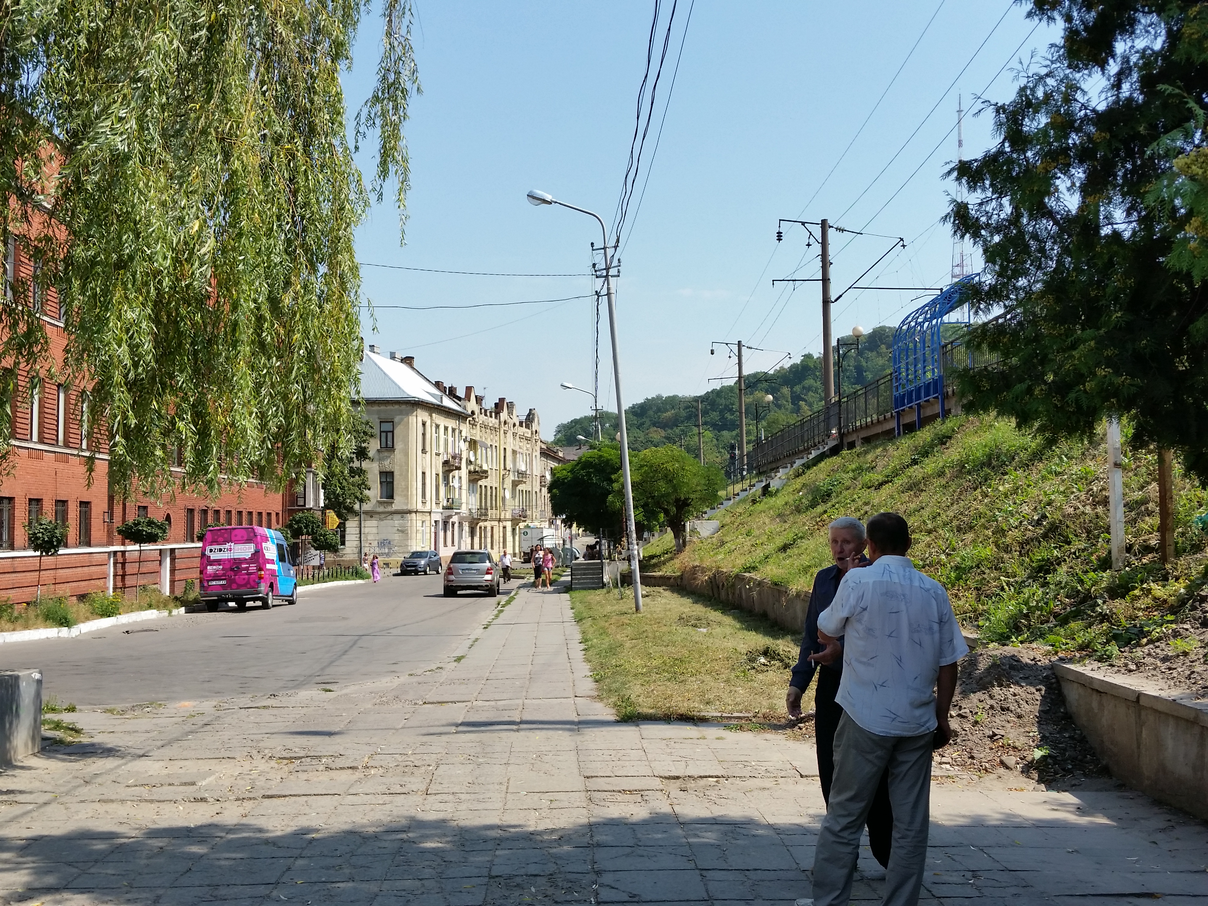 The edge of Lviv's Jewish ghetto along the train line during WW2