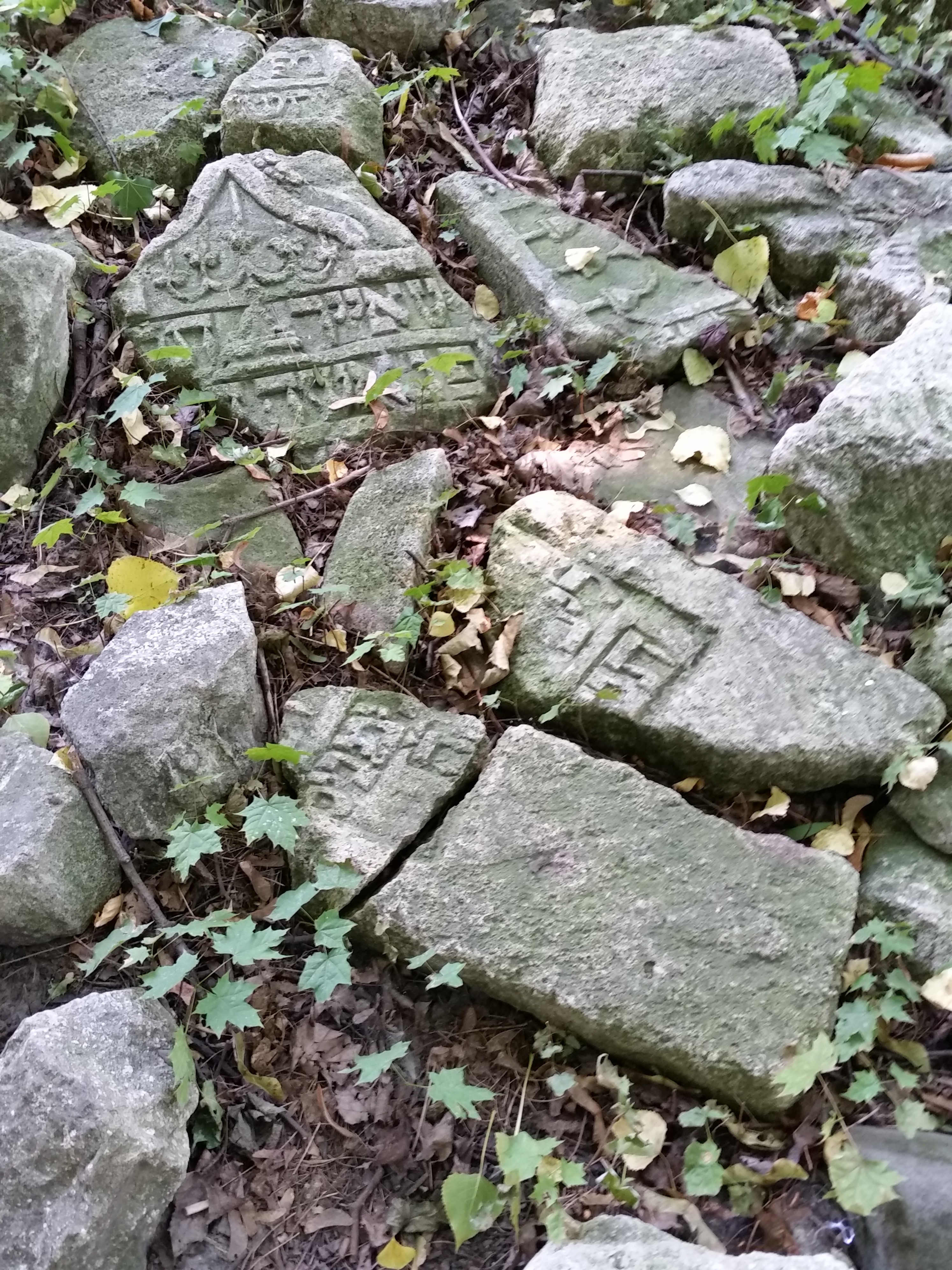 Gravestone fragments collected by Maxim, Lviv